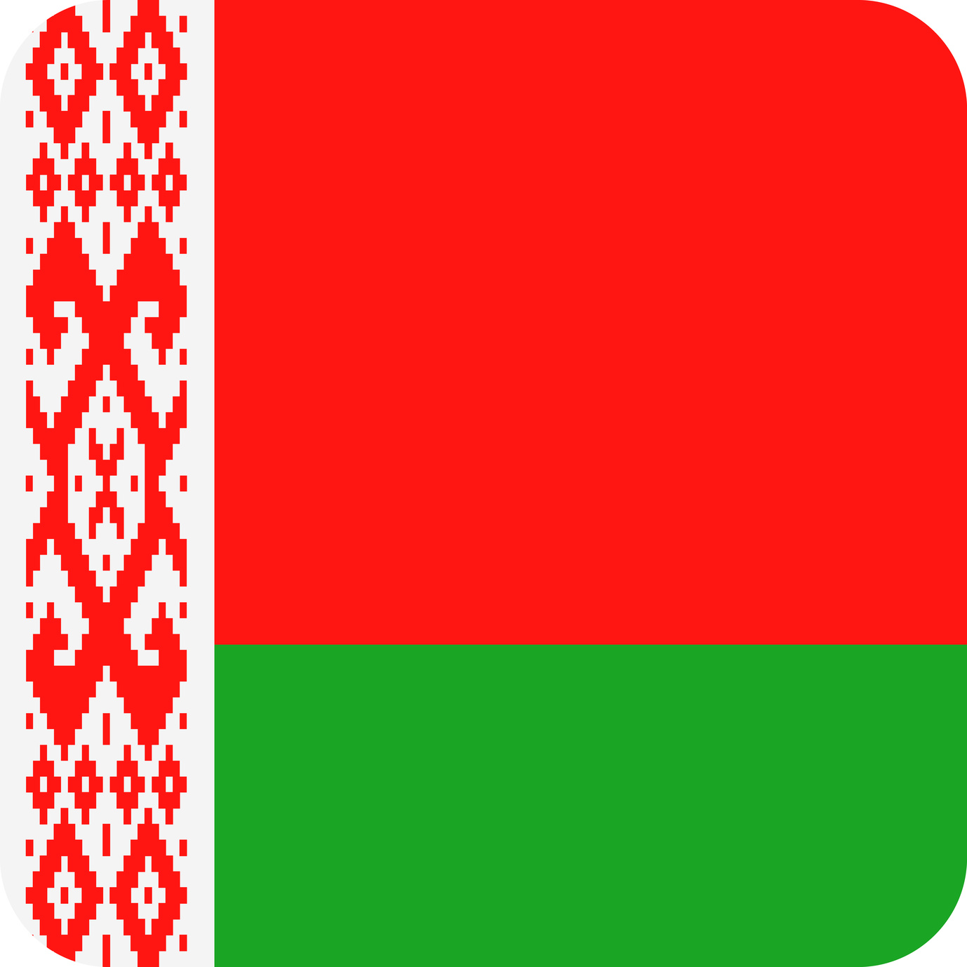 Флаг Белоруссии квадрат